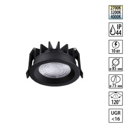 Встраиваемый светильник с переключателем цветовой температуры и угла рассеивания Novotech Wir Fluo 359843