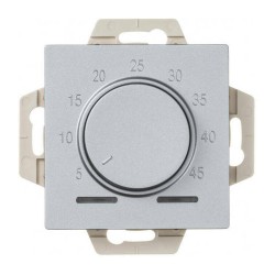 Термостат электрон. теплого пола с датчиком, 10A, механизм Systeme Electric AtlasDesign Алюминий ATN000335