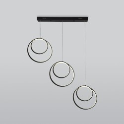 Подвесная светодиодная люстра Eurosvet Flow 90308/3 черный