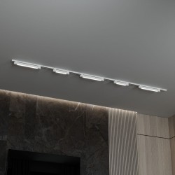 Трековая система со светильниками №1 однофазная накладная Skylite (220В, форма - прямая, 3м, 3000K) белая Hesby Lighting HSBL_kompl_S001_NI3W3K