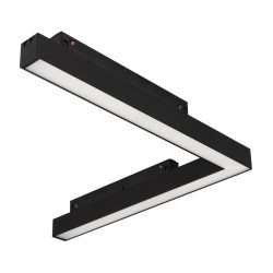Трековый магнитный светильник Arlight MAG-ORIENT-FLAT-ANGLE-L295-18W Warm2700 (BK, 100 deg, 48V) (IP20 Металл) 060733