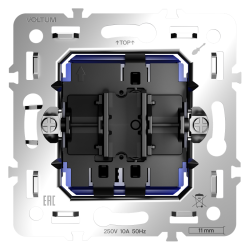 Механизм проходного переключателя одноклавишного 10А Voltum S70 VLS0103M