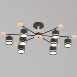 Люстра на штанге Reluce 78730-0.3-08 GX53 BK+WOOD