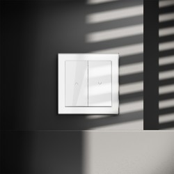 Выключатель встраиваемый Voltum S70 для жалюзи 10А, (белый глянцевый) VLS020701