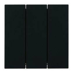 Выключатель 3-клавишный (механизм) Stekker Мия 250В 10А RSW10-3108-05 черный бархат 50444