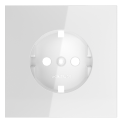 Накладка для розетки с заземлением Voltum S70 (белый глянцевый) VLS000601