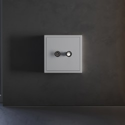 Накладка для розетки телевизионной оконечной TV+SAT Voltum S70 (серый) VLS001616