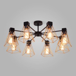 Люстра на штанге Eurosvet Trappola 70107/8 черный/латунь a061403